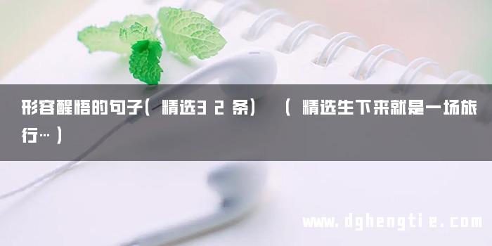 形容醒悟的句子（精选32条） （精选生下来就是一场旅行…）